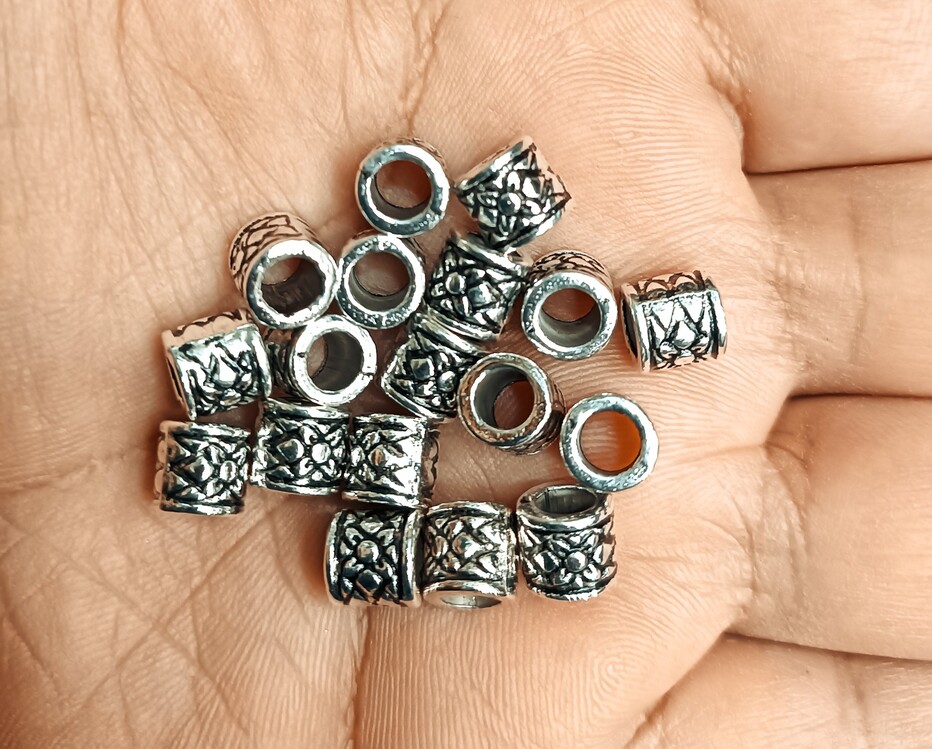 8 mm döküm ara aksesuar gümüş 6 adet