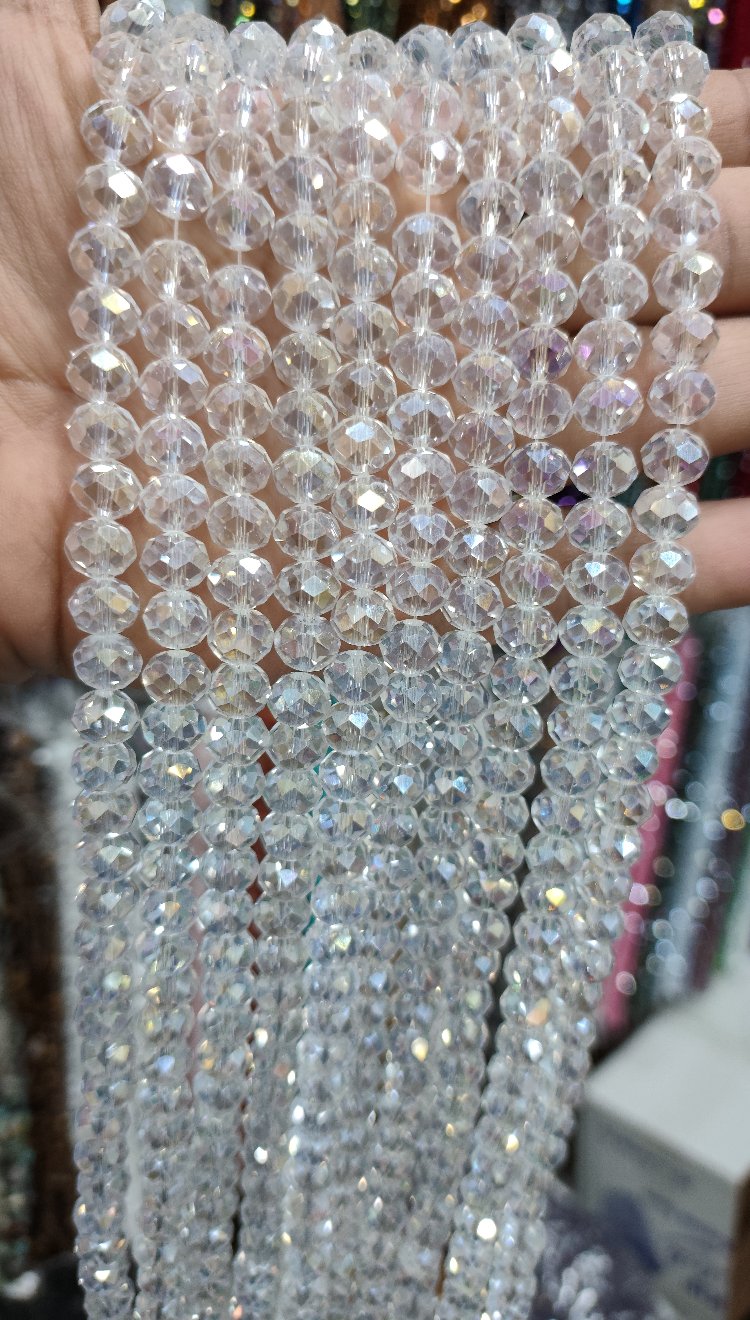 10 mm kristal cam şeffaf janjanlı 1 dizi