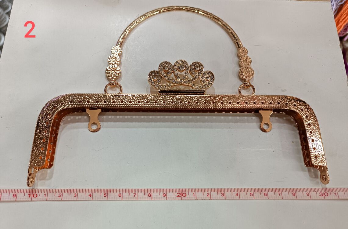 çanta klipsi taşlı rose renk 1 adet