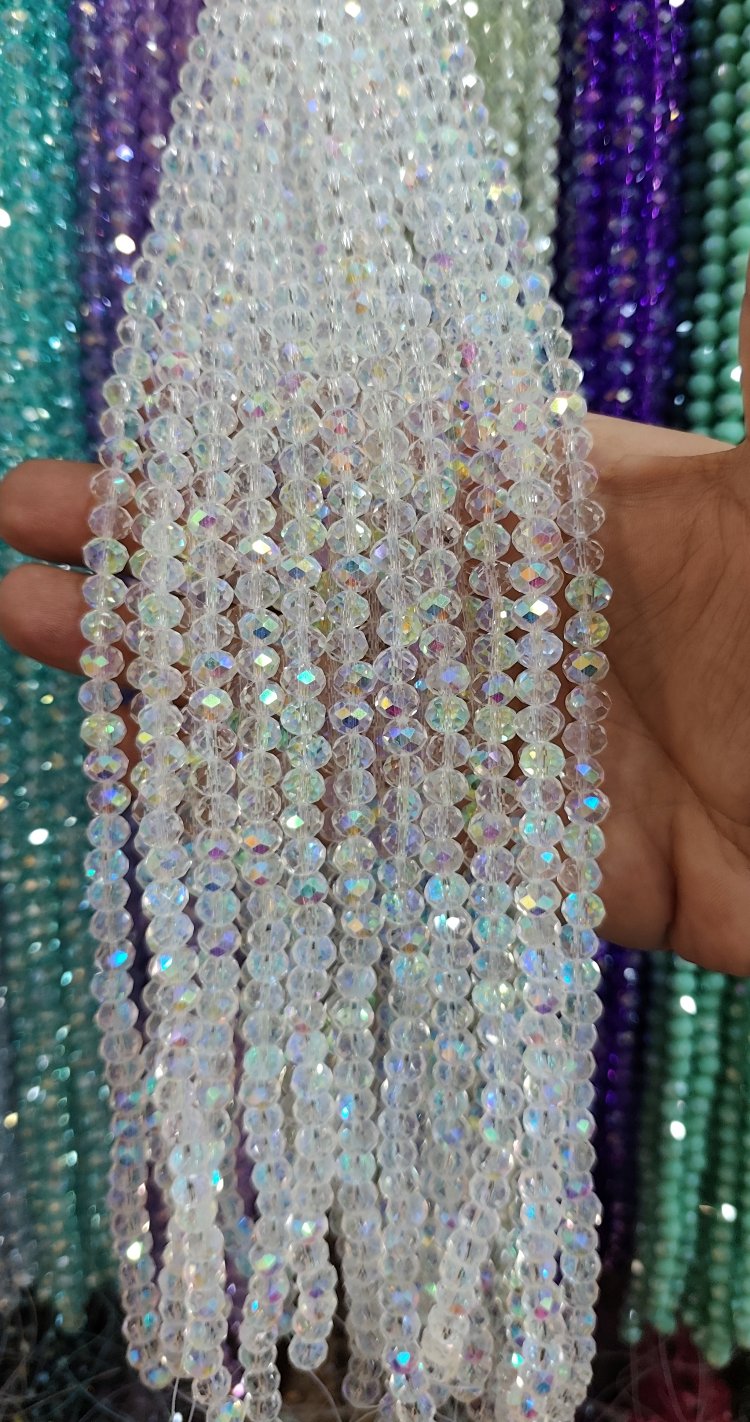 8 mm Kristal cam şeffaf çok janjanli 1 dizi