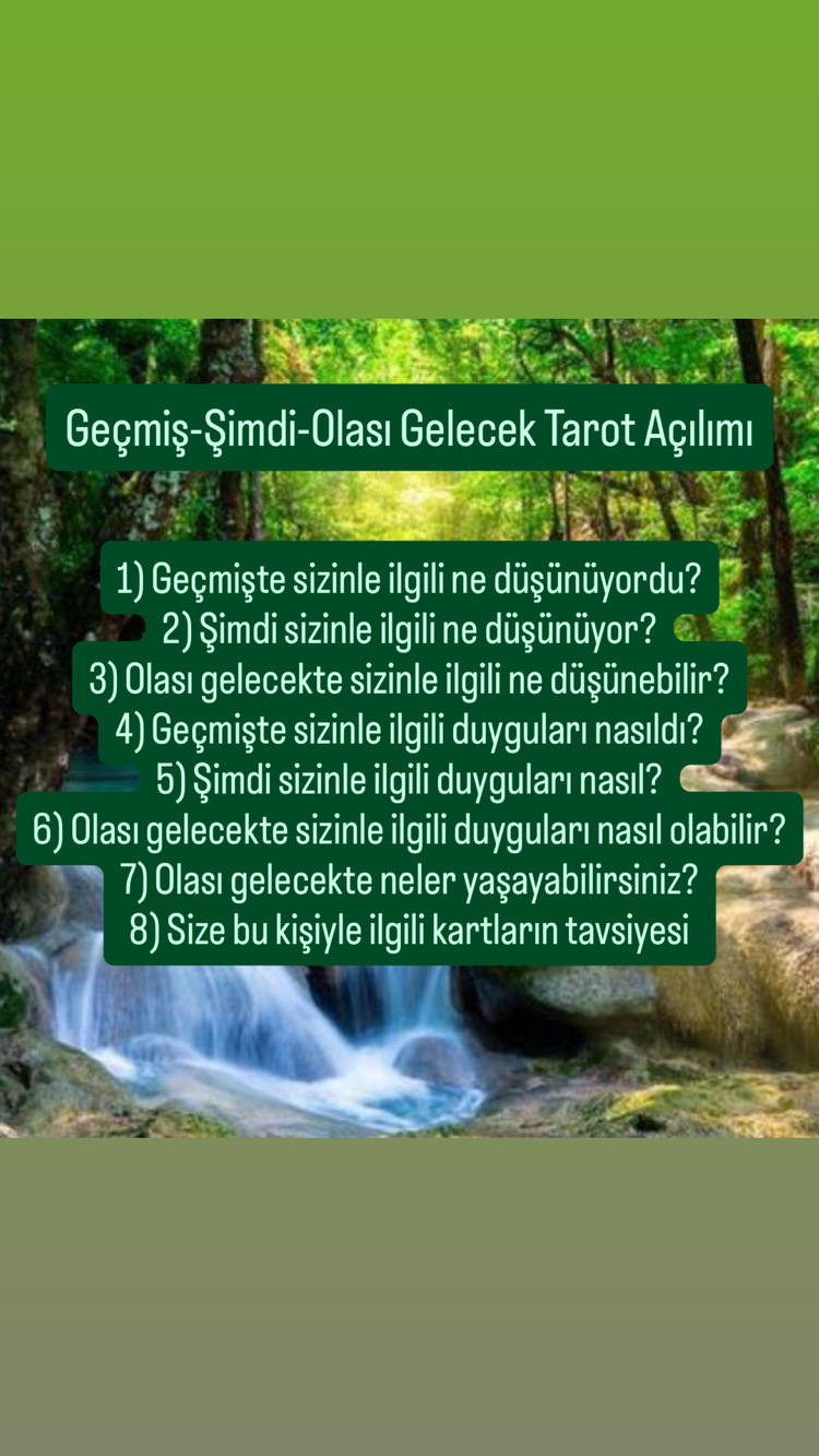 Geçmiş- Şimdi- Olası Gelecek Tarot Açılımı