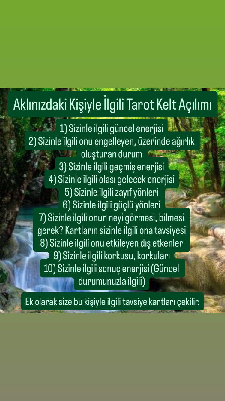 Aklınızdaki Kişiyle İlgili Tarot Kelt Açılımı