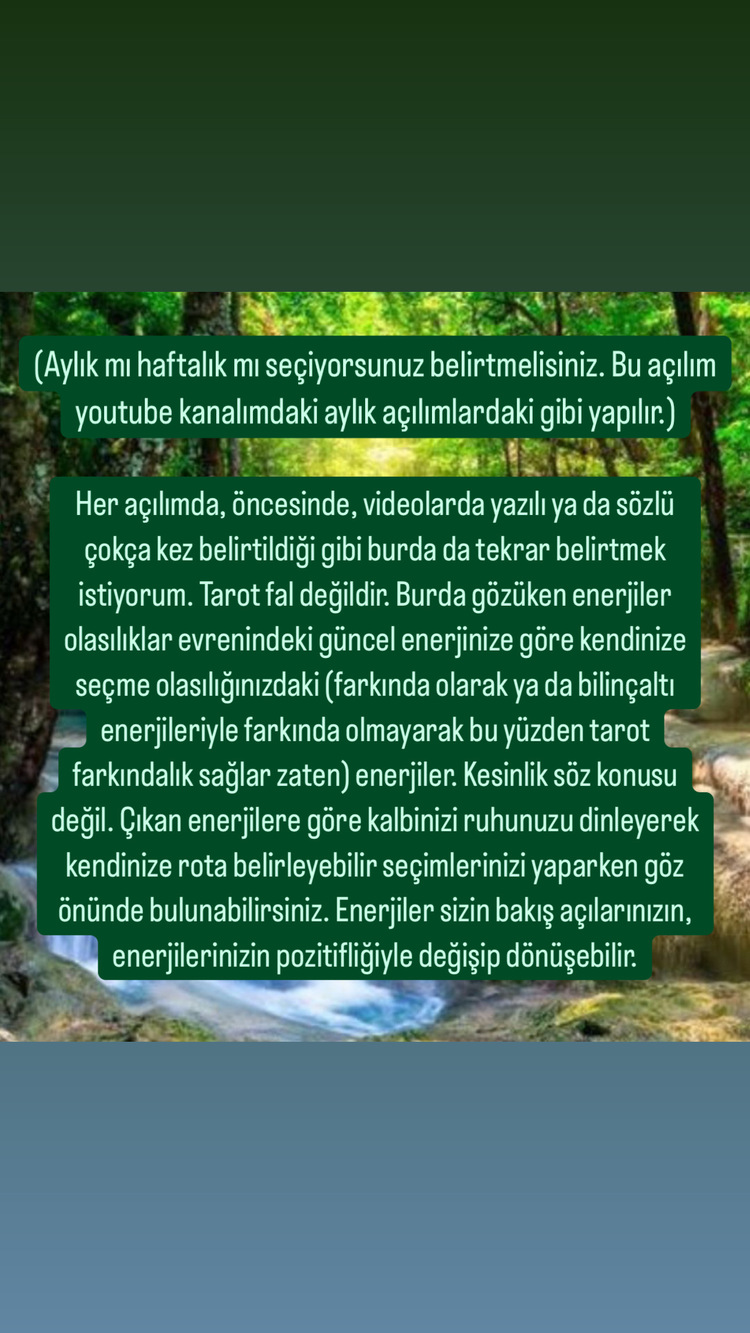 Aylık ya da Haftalık Tarot Açılımı