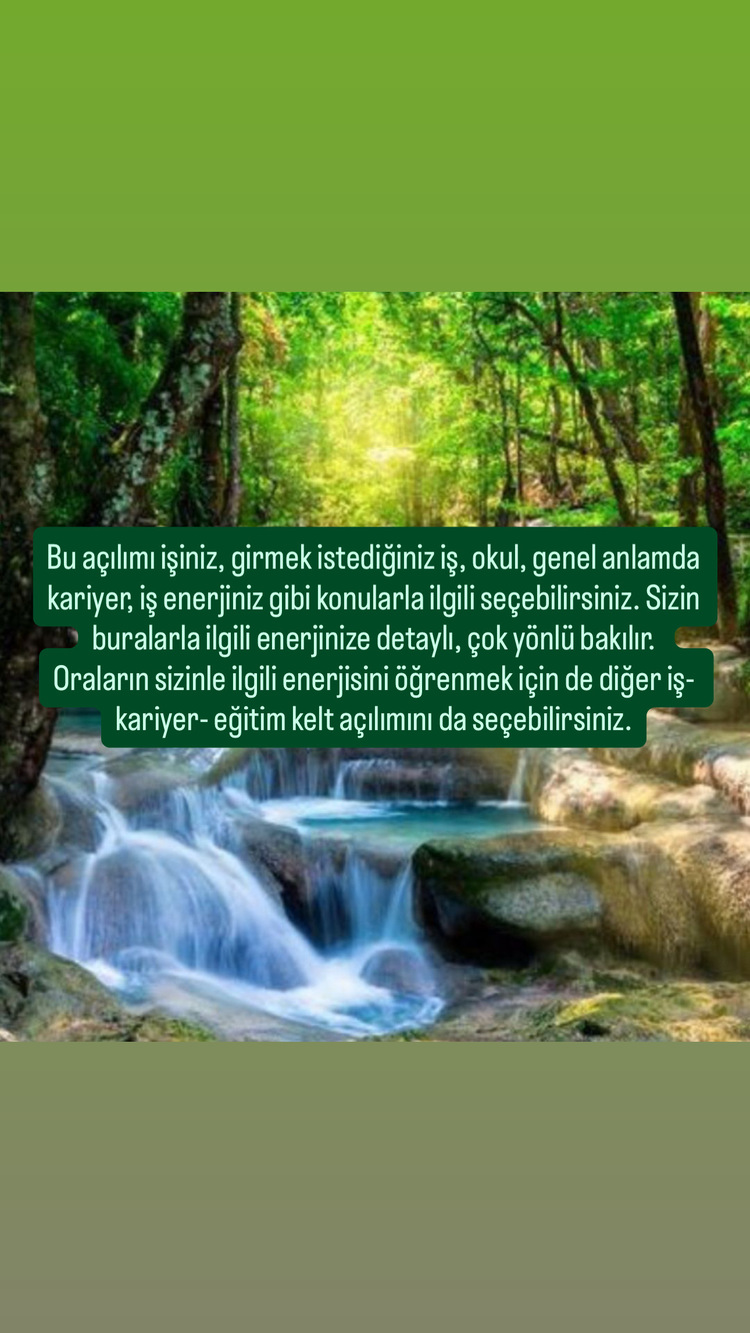 İş- Kariyer- Eğitim Tarot Kelt Açılımı (Sizin enerjiniz)