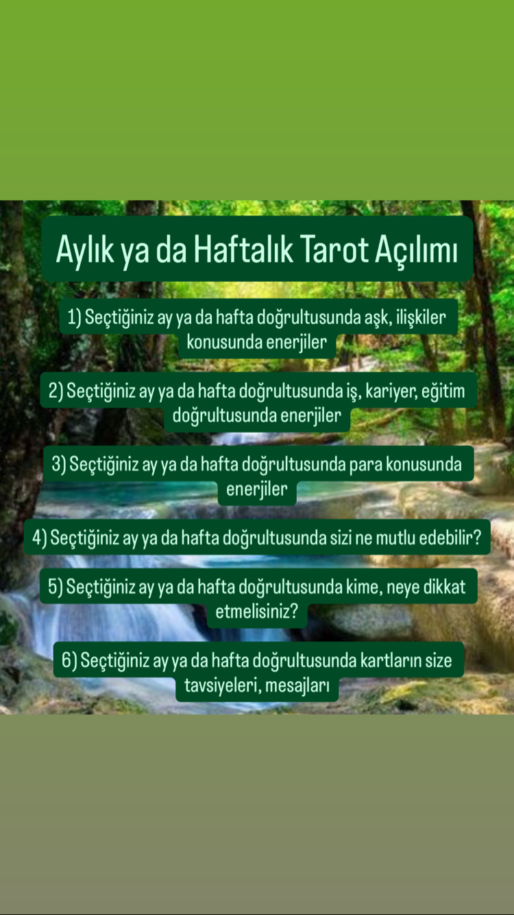 Aylık ya da Haftalık Tarot Açılımı