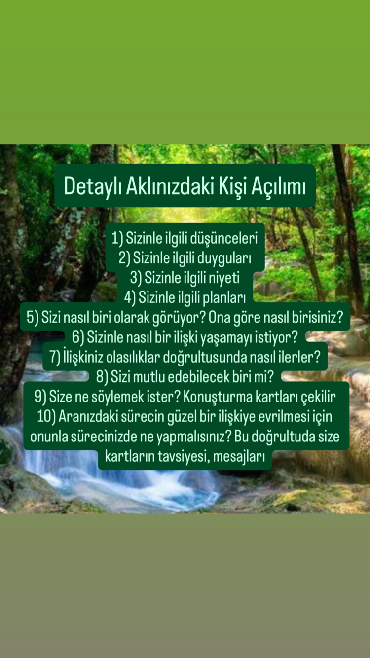 Detaylı Aklınızdaki Kişi Tarot Açılımı