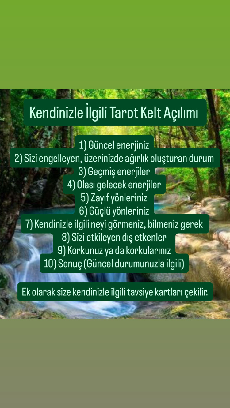 Kendinizle İlgili Tarot Kelt Açılımı
