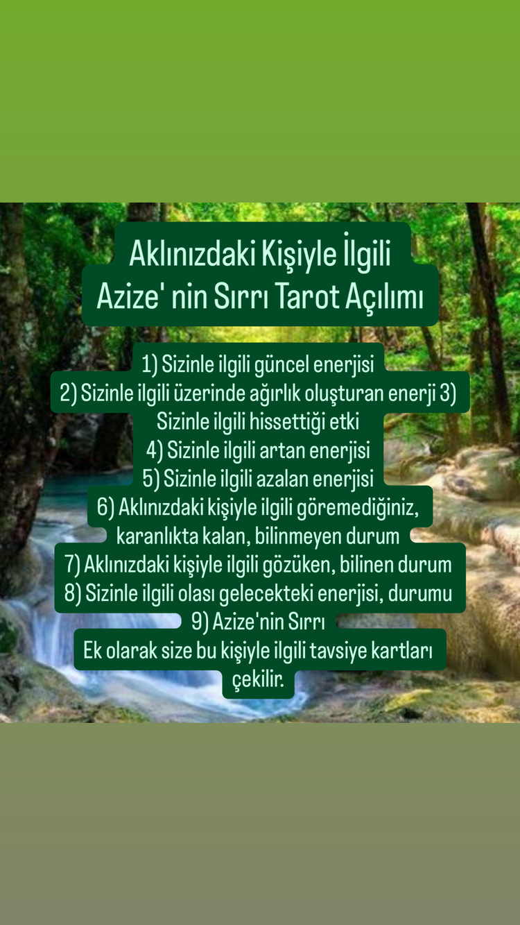 Aklınızdaki Kişiyle İlgili Azize' nin Sırrı Tarot Açılımı