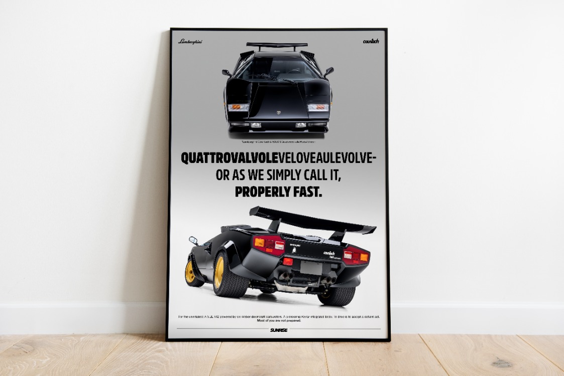 Lamborghini Countach LP5000 S Quattrovalvole Poster