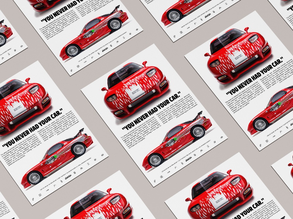 F&F Mazda RX7 Poster