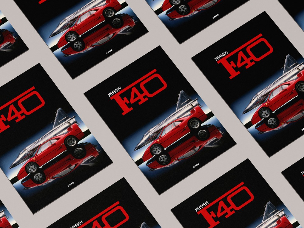 Ferrari F40 Poster