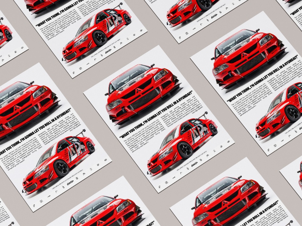 F&F Mitsubishi Lancer Evo IX Poster