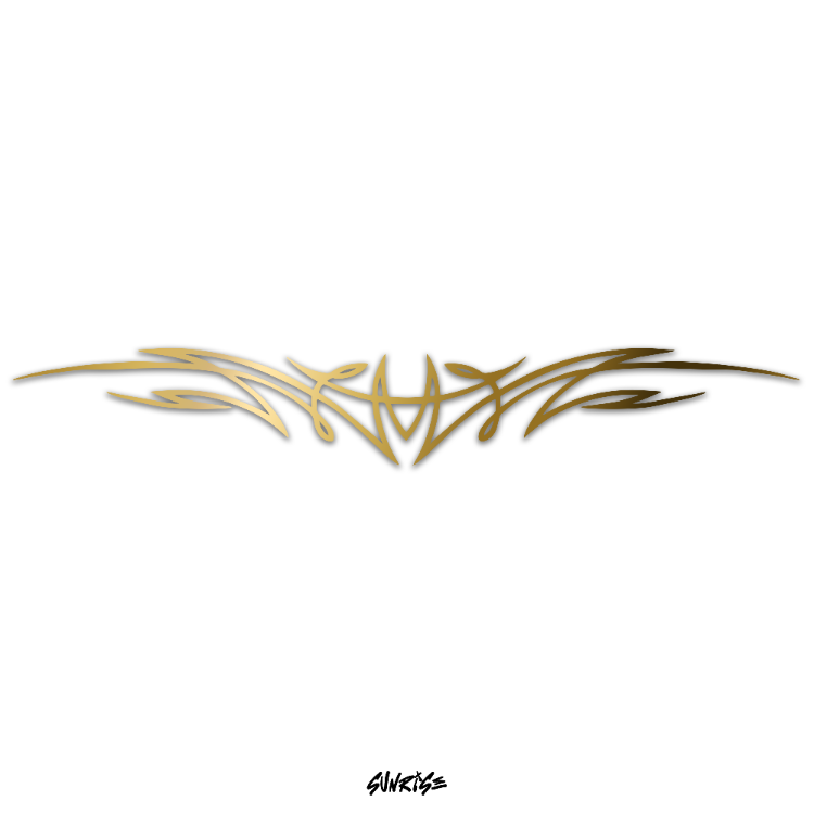 Sally Dövme Sticker (Büyük) (Krom/Gold)