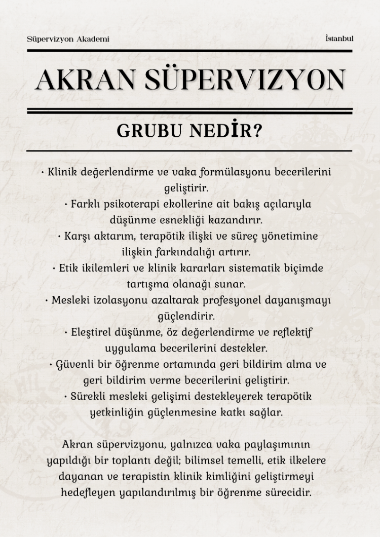 AKRAN SÜPERVİZYON GRUBU