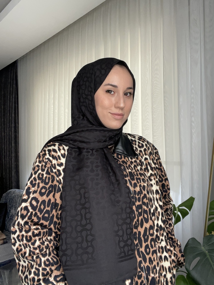 Levidor S Desen Blue Jakar Şal - Siyah