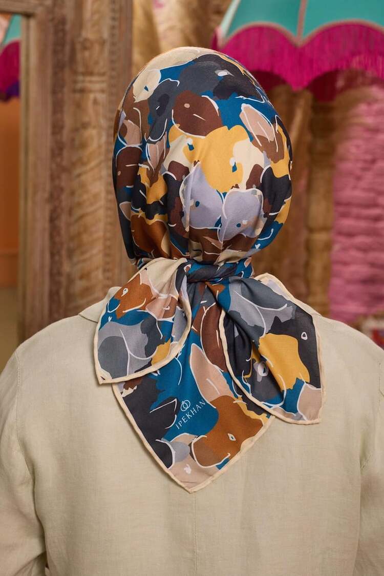 İpekhan Marrakech Koleksiyon Soft Eşarp 1209 - Kot Mavisi 11