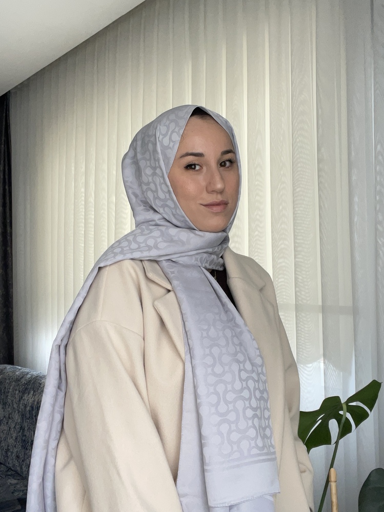 Levidor S Desen Blue Jakar Şal - Gri