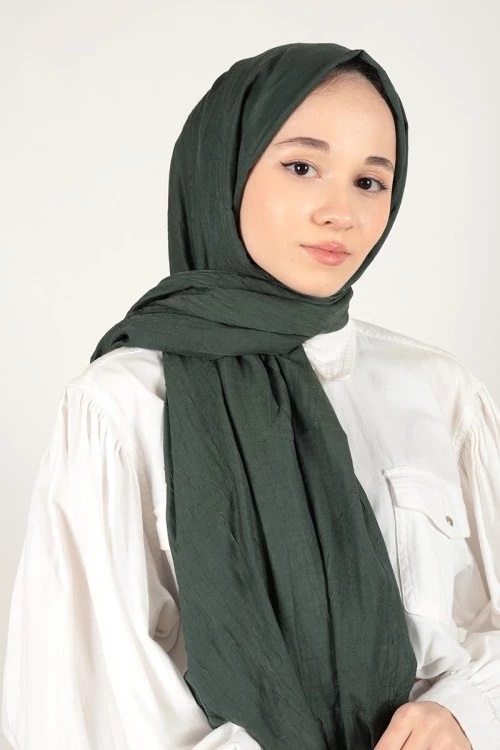 Madame Polo - Bambu Kraş Şal - Yaprak Yeşili