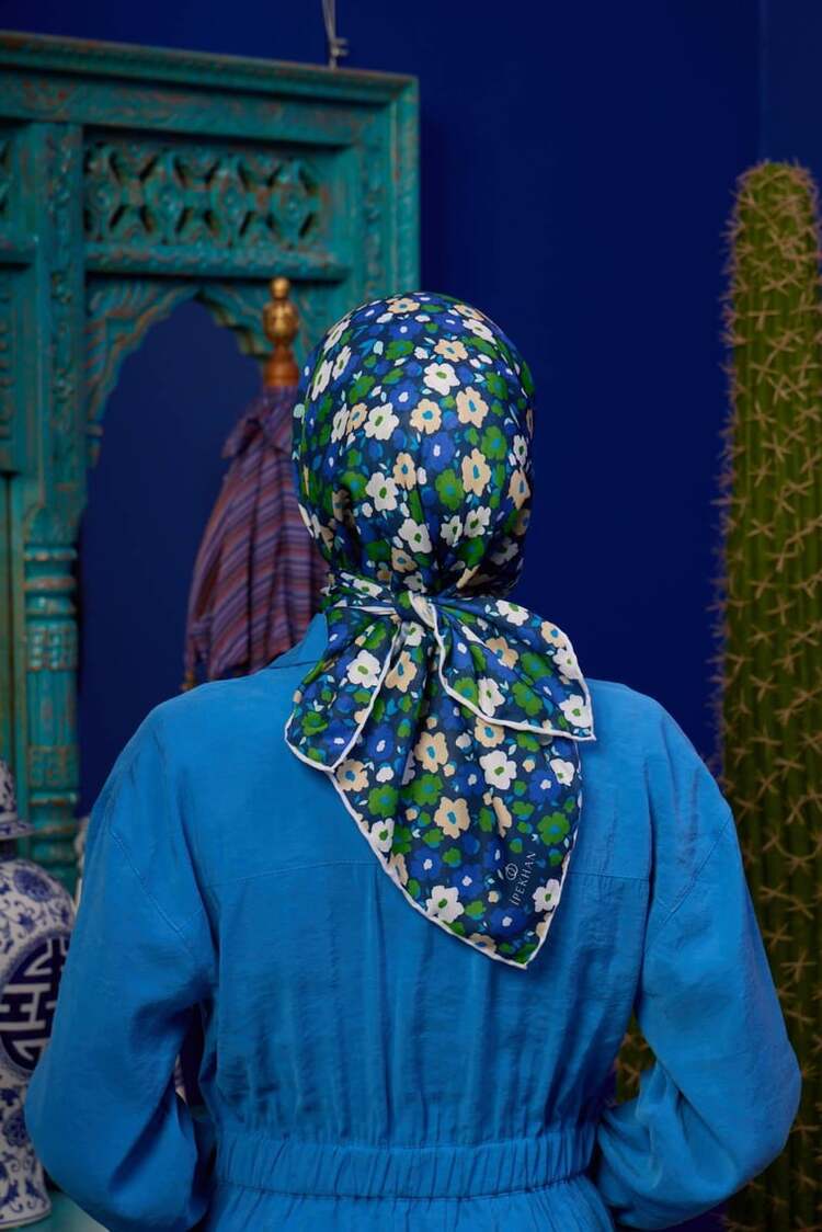 İpekhan Marrakech Koleksiyon Soft Eşarp 1192 - 07 Yeşil/somon