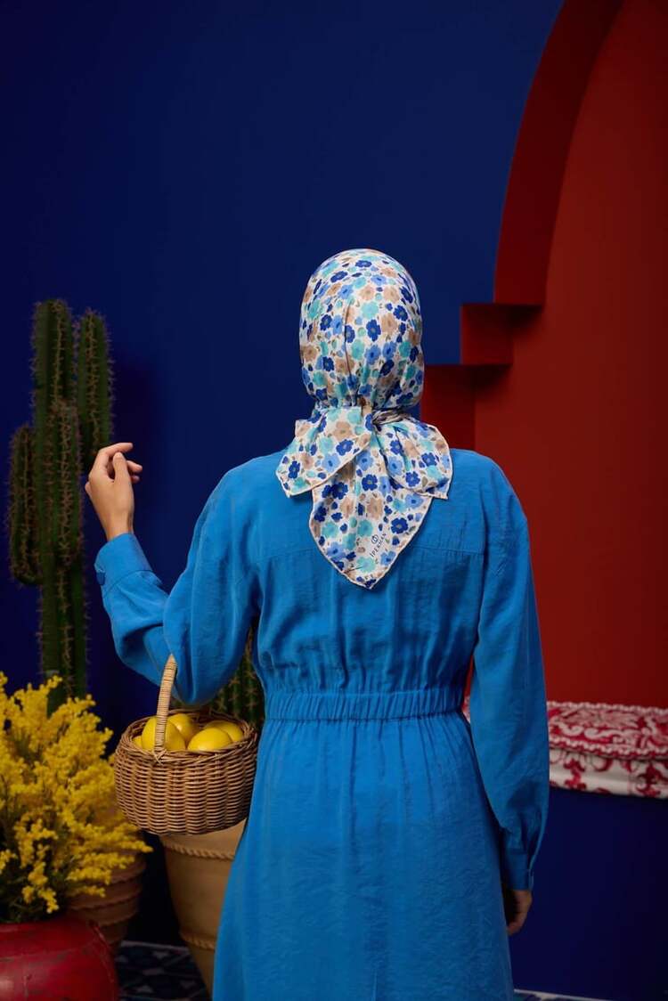 İpekhan Marrakech Koleksiyon Soft Eşarp 1192 - 02 Mor/su Yeşili