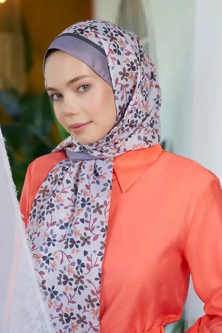 Madame Polo - Seremoni Koleksiyonu Sara Desen Şal - Gri