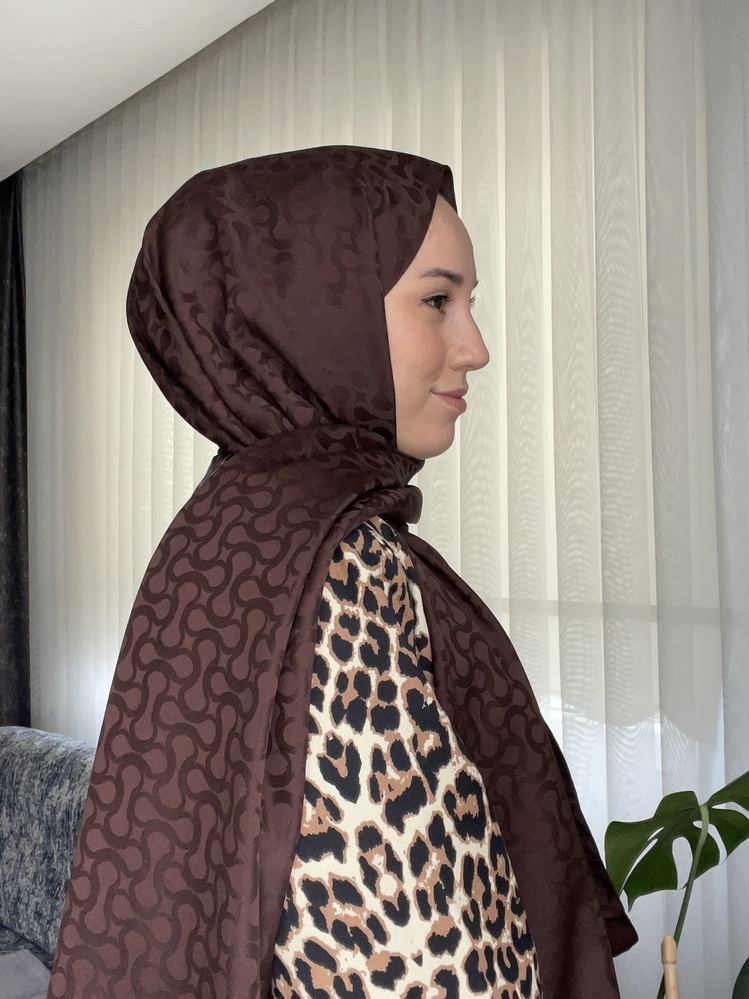 Levidor S Desen Blue Jakar Şal - Kahverengi
