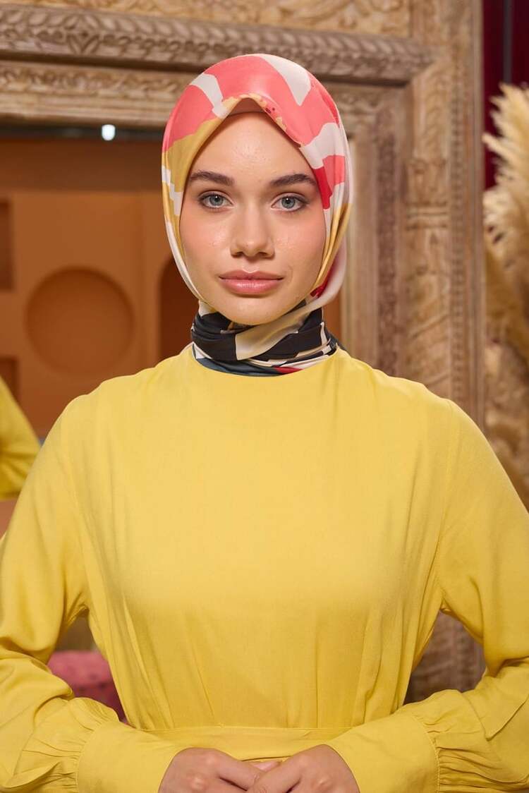 İpekhan Marrakech Koleksiyon Soft Eşarp 1211 - 13 Ekru/siyah