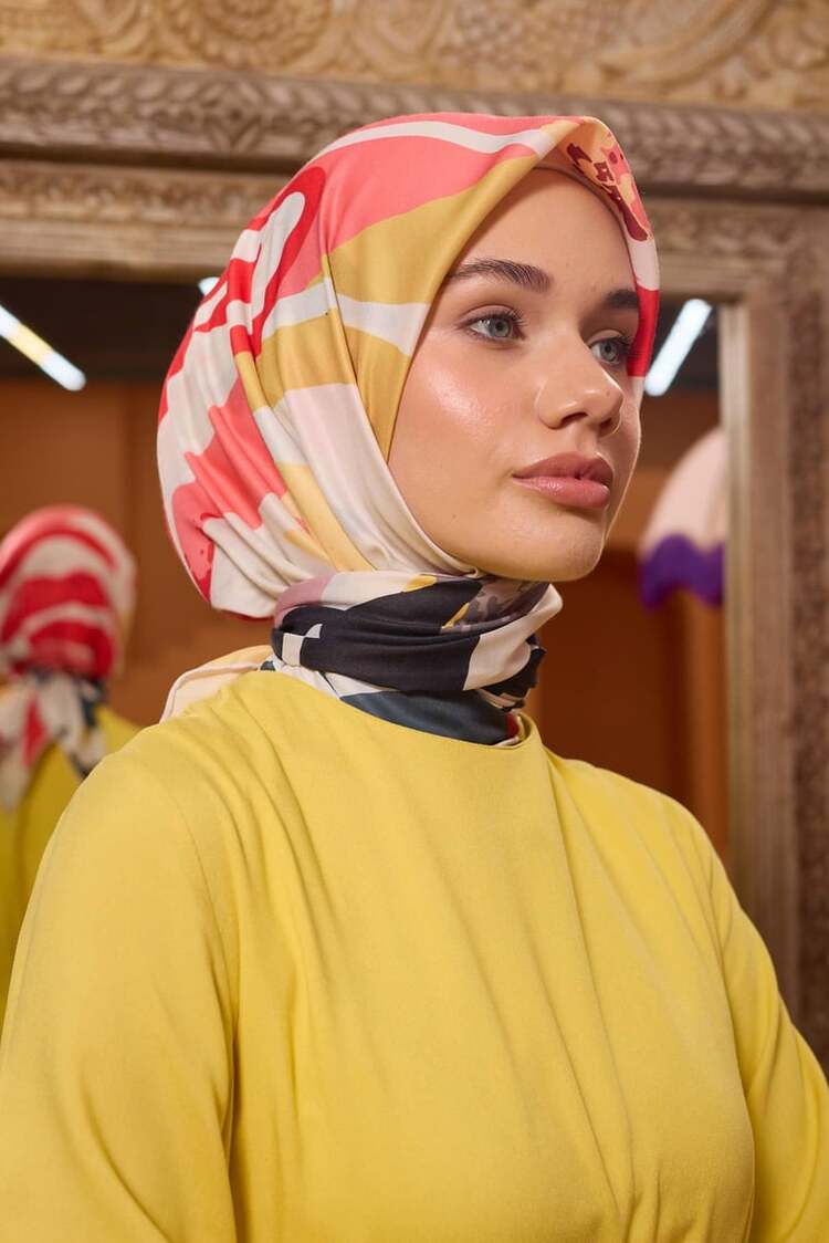 İpekhan Marrakech Koleksiyon Soft Eşarp 1211 - 13 Ekru/siyah