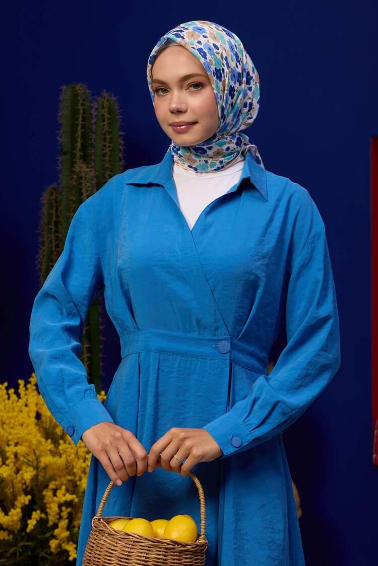 İpekhan Marrakech Koleksiyon Soft Eşarp 1192 - 02 Mor/su Yeşili