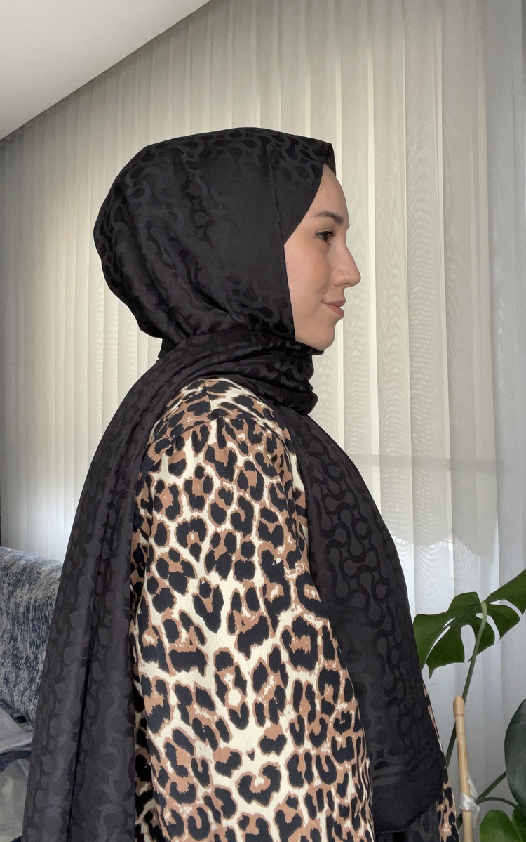 Levidor S Desen Blue Jakar Şal - Siyah