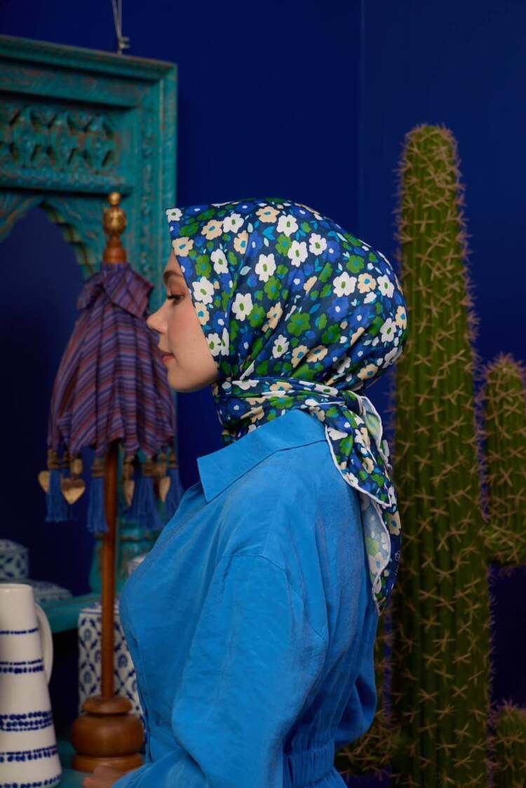 İpekhan Marrakech Koleksiyon Soft Eşarp 1192 - 07 Yeşil/somon