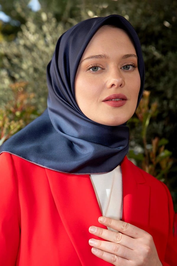Levidor - Çift Taraflı Twill İpek Eşarp - Menekşe