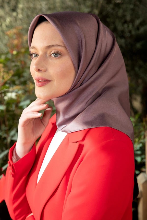 Levidor - Çift Taraflı Twill İpek Eşarp - Menekşe