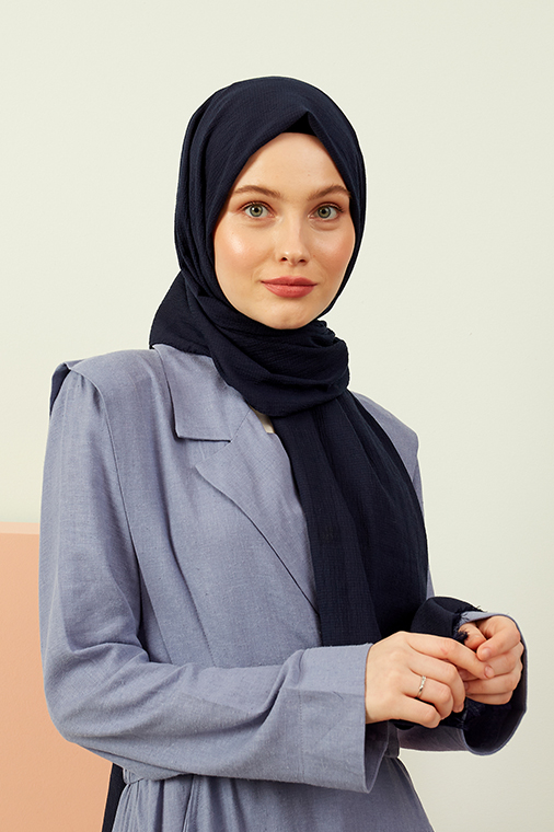 Madame Polo Mio Cazz Şal - Lacivert