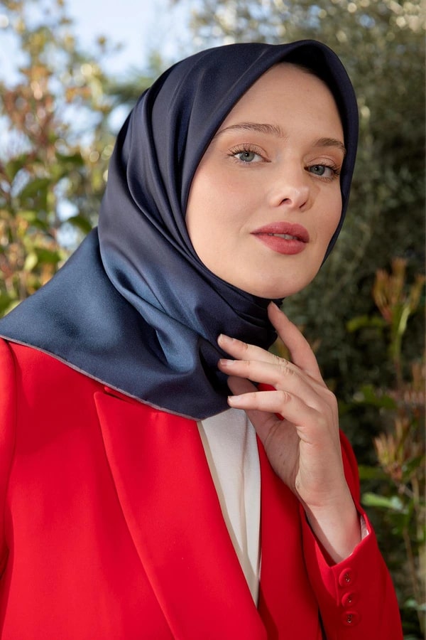 Levidor - Çift Taraflı Twill İpek Eşarp - Menekşe