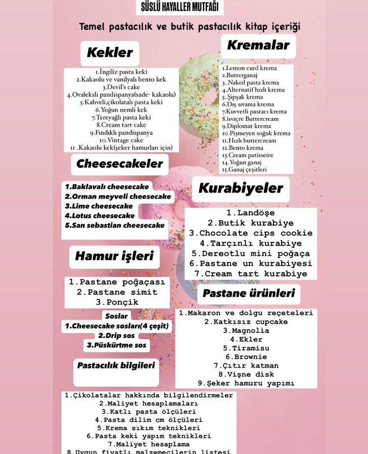 Pastacılık kitabı