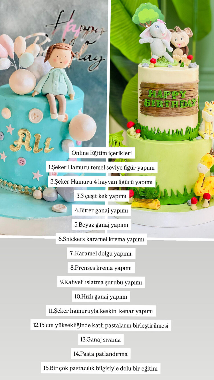 Online eğitim Şeker Hamurlu pastalar