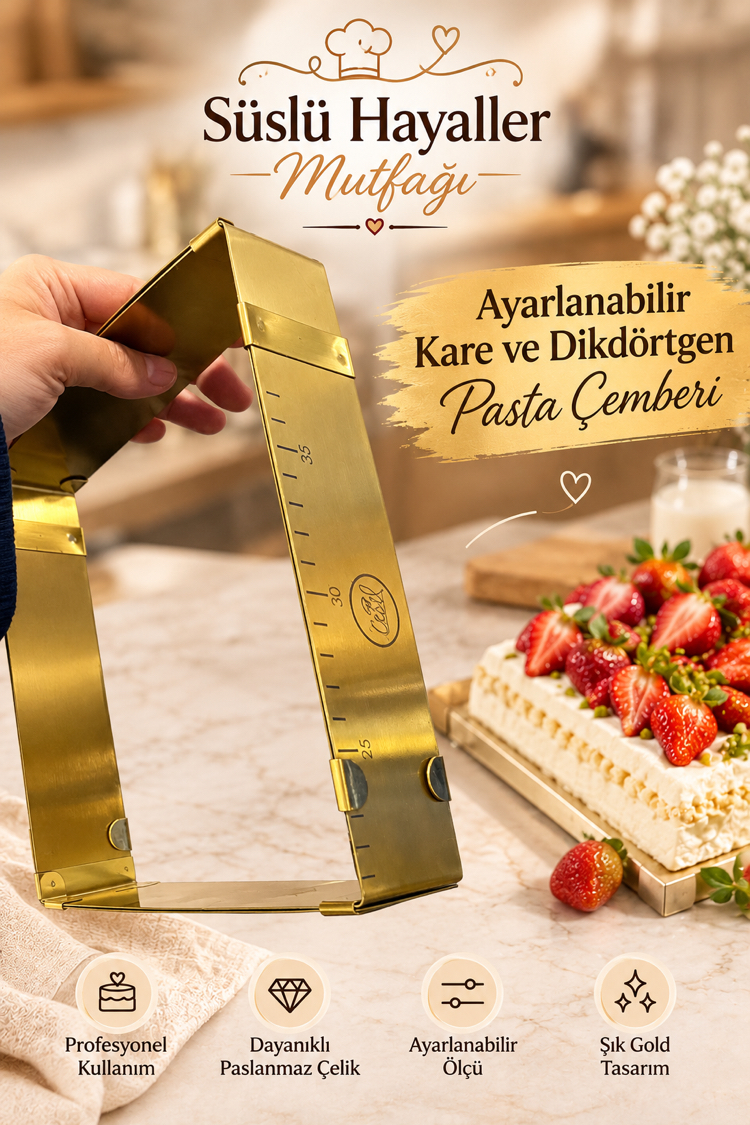 Özel gold ayarlanabilir dikdörtgen çelik kalıp