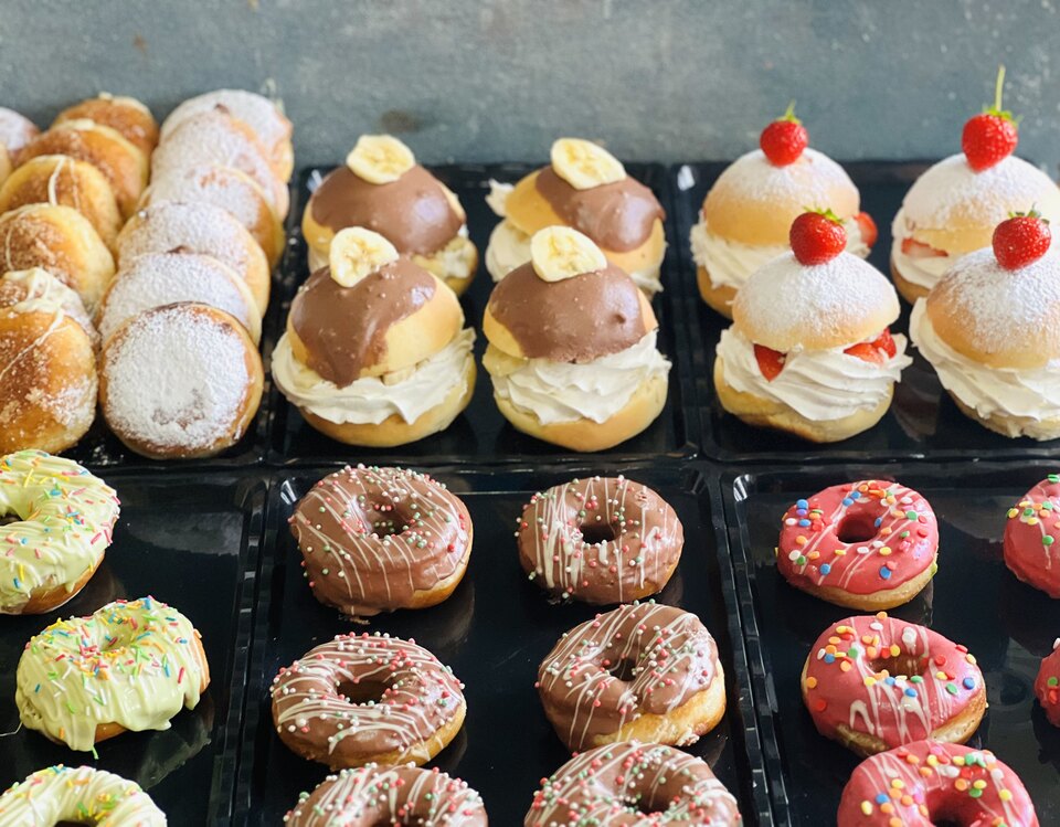 Donut berliner Alman pastası eğitim