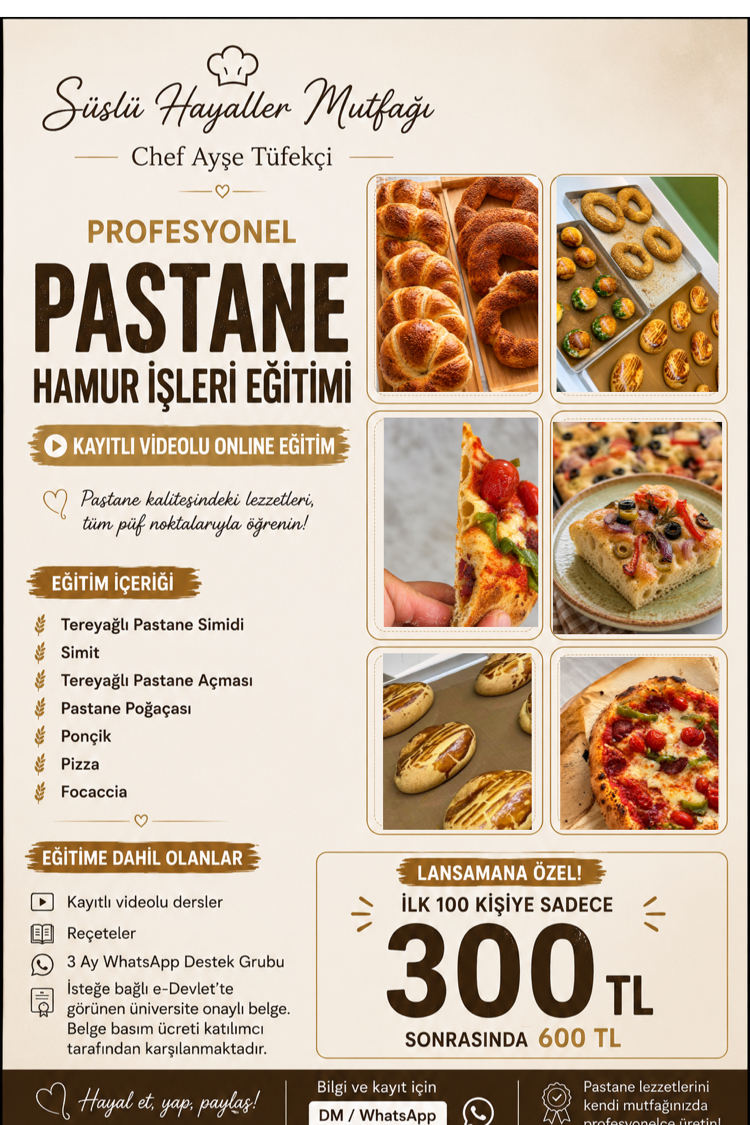 Online Hamur işleri dersi