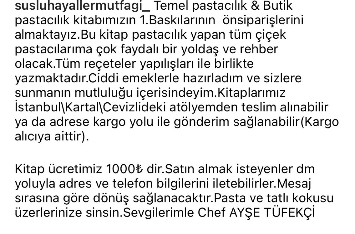 Pastacılık kitabı