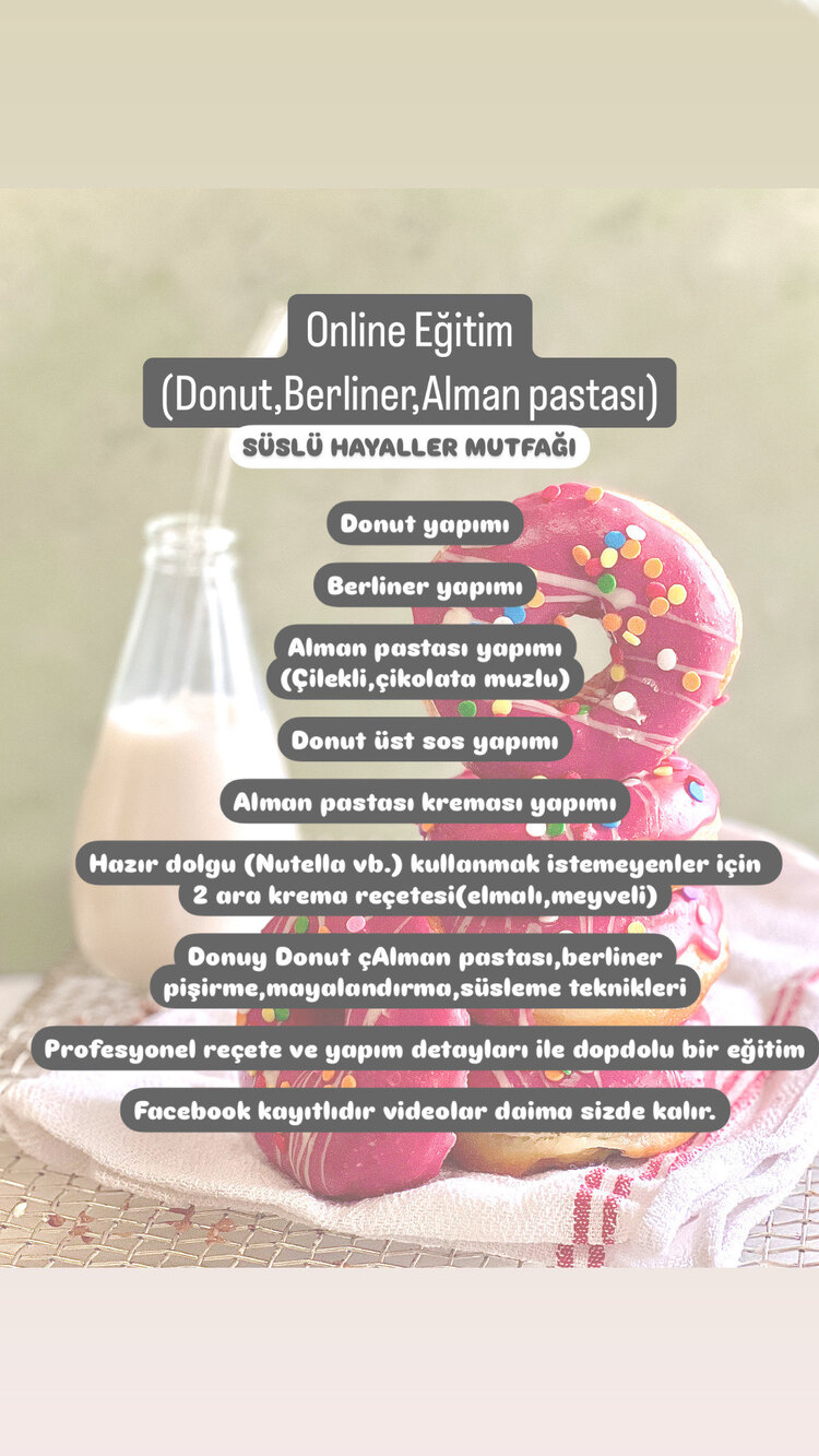 Donut berliner Alman pastası eğitim