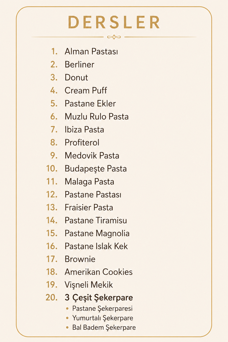 Profesyonel Pastane Ürünleri Paketi