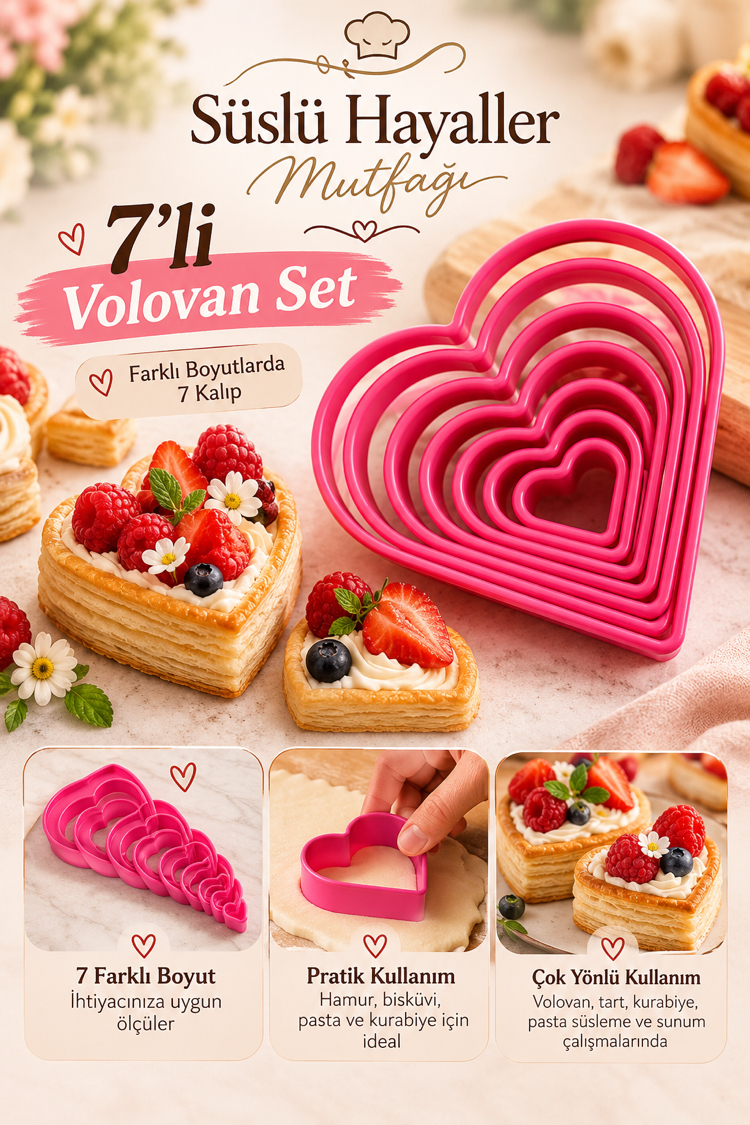 7 li volovan set kalp
