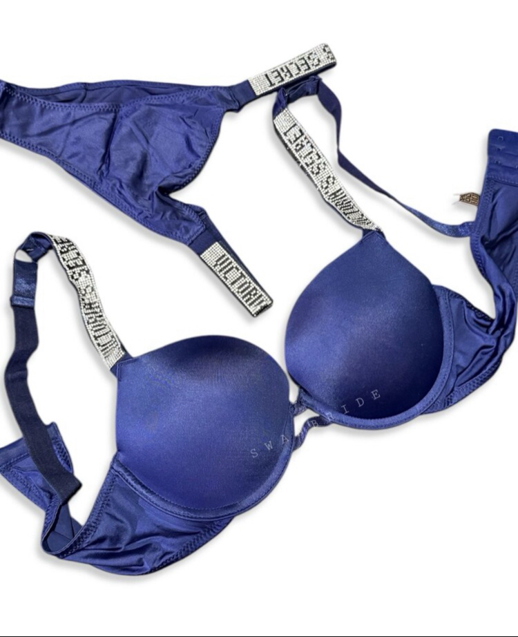 Victoria’s Secret D Cup Özel Seri LACİVERT Destekli Very Sexy Shine Takım