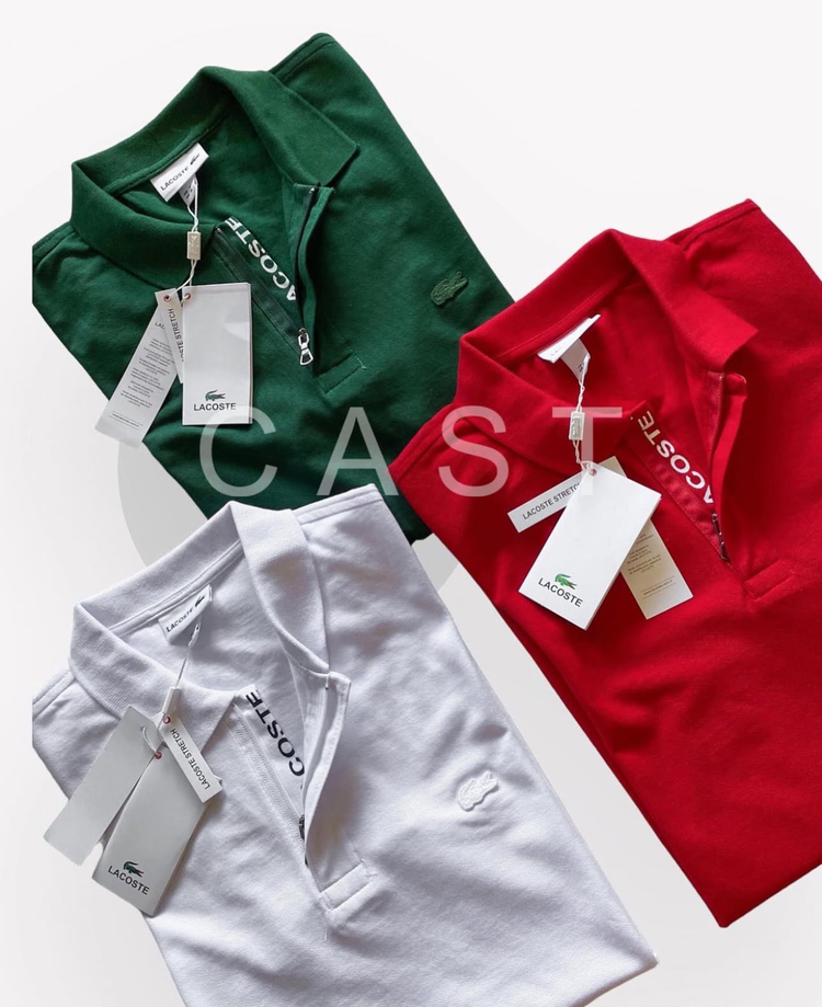 Lacoste Fermuarlı Dark Green Polo Yaka T-shirt
