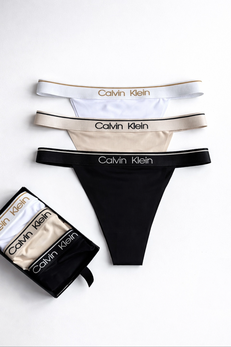Calvin Klein Oyster Shell Lazer Kesim Brazilian 3’lü Set