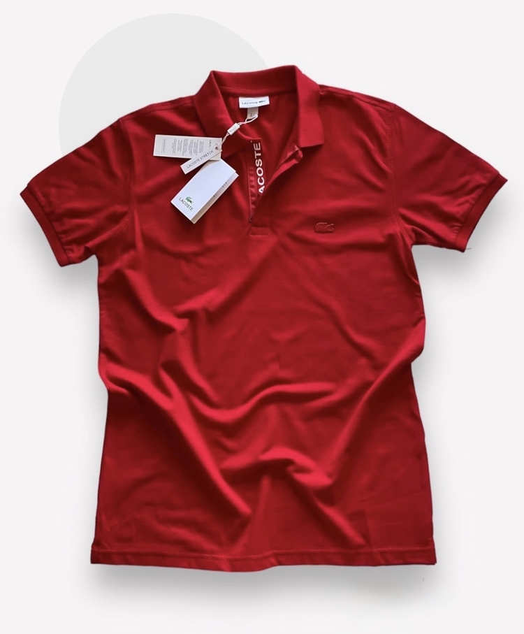 Lacoste Fermuarlı Kırmızı Polo Yaka T-shirt