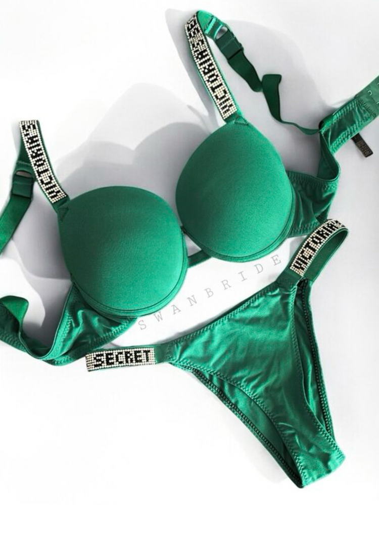 Victoria’s Secret Zümrüt Yeşil Very Sexy Shine Destekli Takım