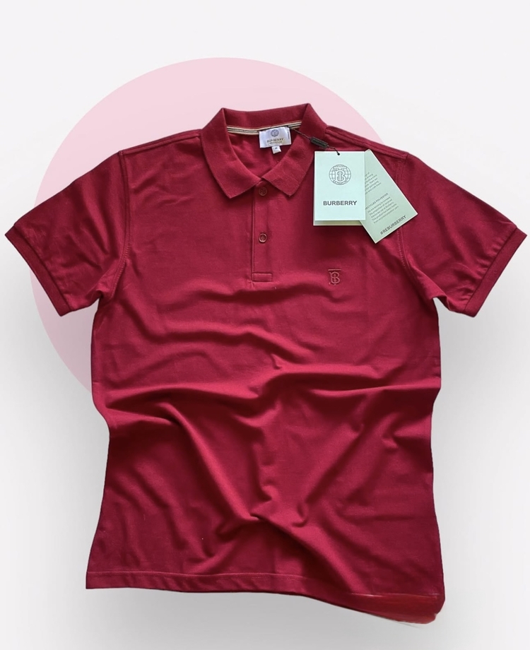 Burberry TB Bordo Polo Yaka T-shirt
